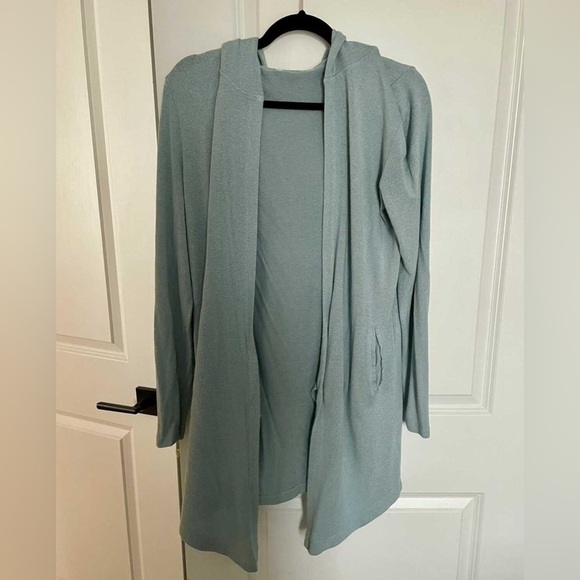 Long Blue Hooded Cardigan - Picture 1 of 2